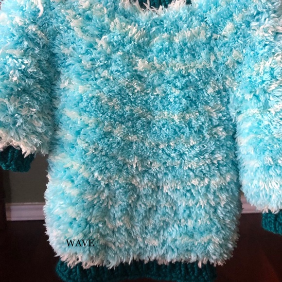 Hand knit sherpa pullover-super cute & dreamy soft - Picture 9 of 10